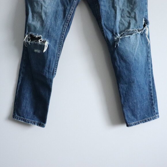 Everlane Women's Sz 27R The Summer Distressed High Rise Medium Wash Denim Jeans - Picture 9 of 11